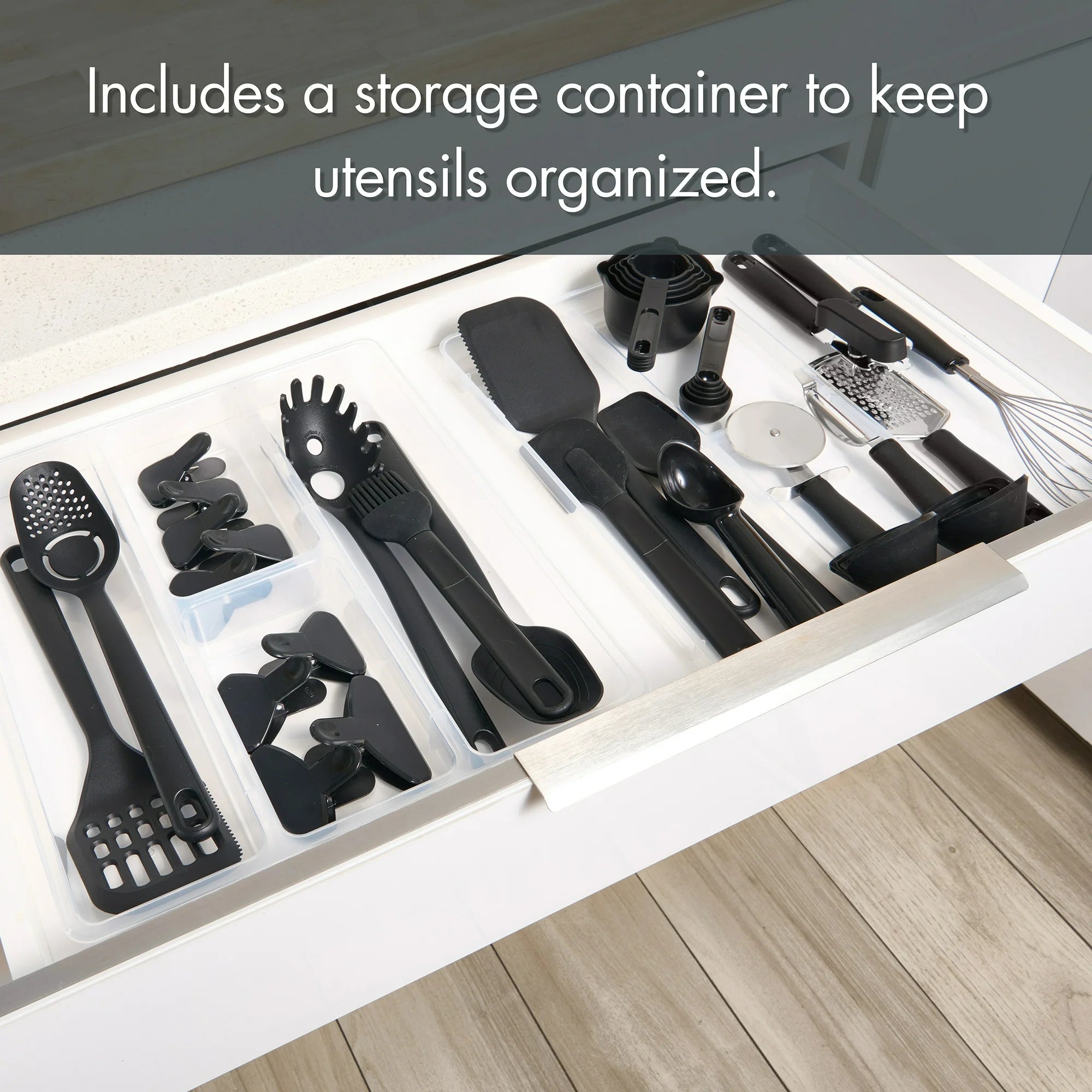 Mainstays 36 Piece Kitchen Gadget Set with Kitchen Cooking Utensils