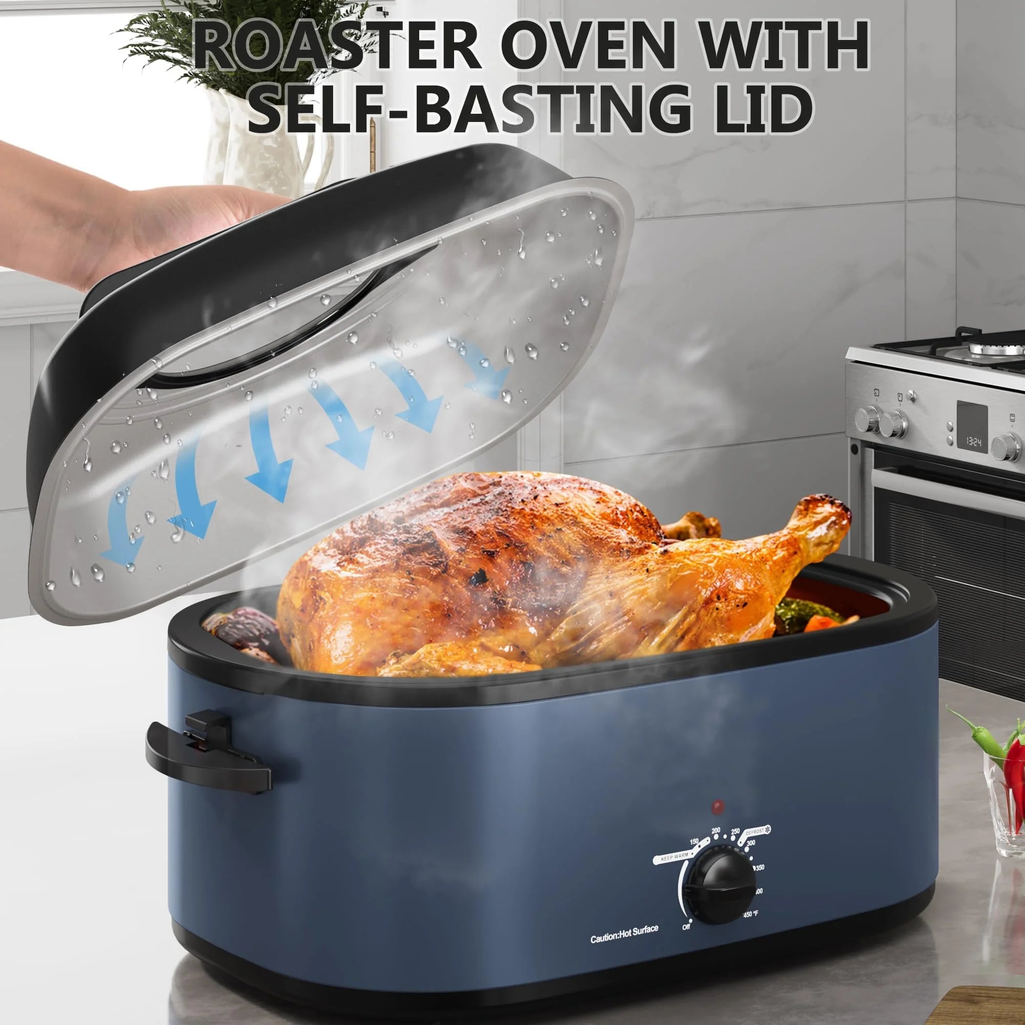 28Qt Large Electric Roaster Oven