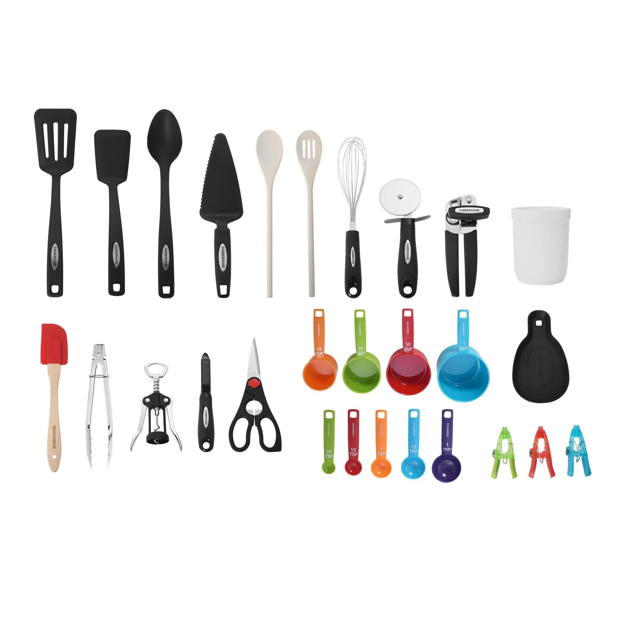 Farberware 28-Piece Kitchen Utensil & Gadget Set, Multicolor