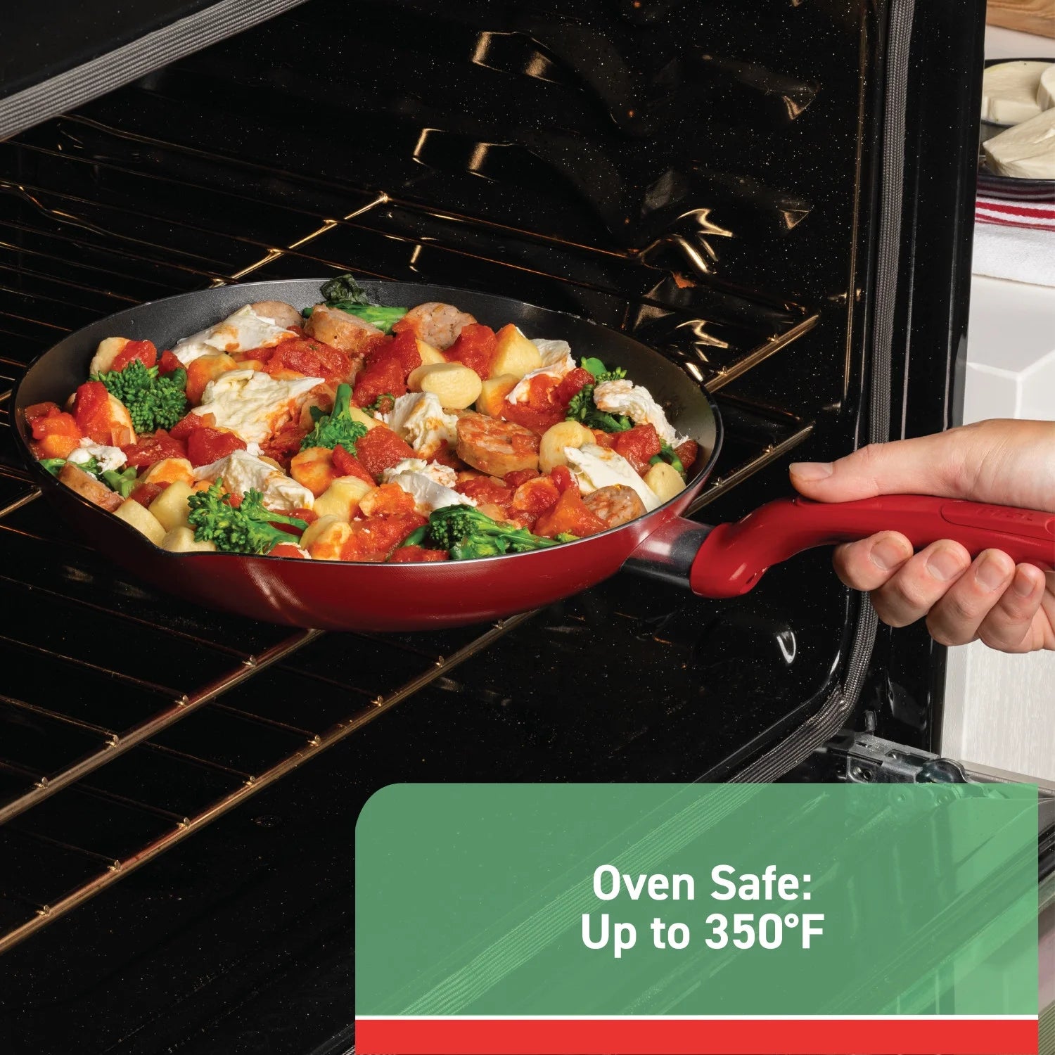 T-fal Easy Care 12-Piece Non-Stick Cookware Set Red
