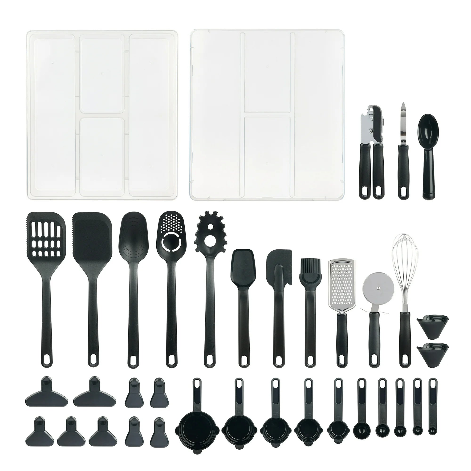 Mainstays 36 Piece Kitchen Gadget Set with Kitchen Cooking Utensils