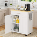 Walsunny Kitchen Island Table Stand with Storage on Wheels,